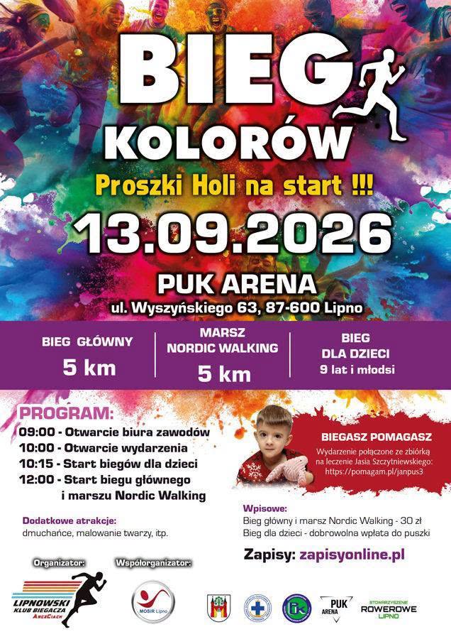 Plakat wydarzenia - Bieg kolorów